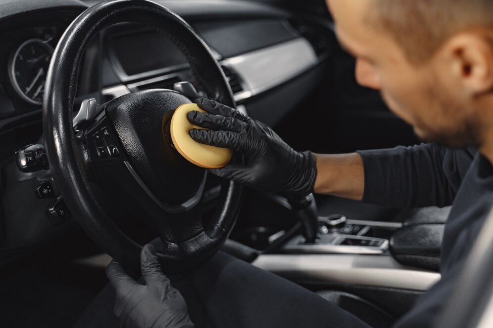 Intense focus on detailing car’s surface